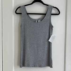 NWT Paraphrase Size S Gray Heathered Modal Stretch Layering Tank Top